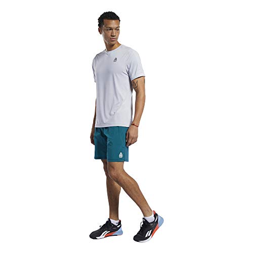 Reebok CF Hybrid Short-Knit Woven Pantalón Corto, Hombre, Heritage Teal, M