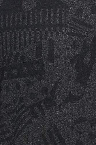 Reebok CF Move tee-Print Camiseta de Manga Corta, Hombre, Black Melange, L