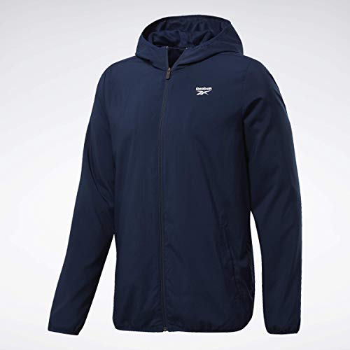 Reebok - Chaqueta de entrenamiento para hombre, Hombre, Chaqueta, IEH27, azul marino, extra-large