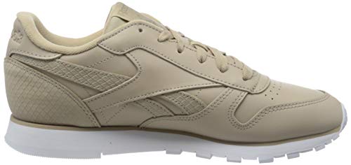 Reebok CL LTHR, Gymnastics Shoe Womens, Modern Beige/Sand Beige/White, 37 EU