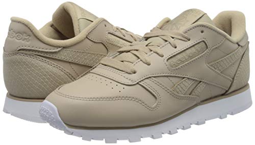 Reebok CL LTHR, Gymnastics Shoe Womens, Modern Beige/Sand Beige/White, 37 EU