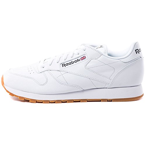 Reebok Cl Lthr, Zapatillas de Deporte para Hombre, Blanco (White/Gum 2), 42.5 EU