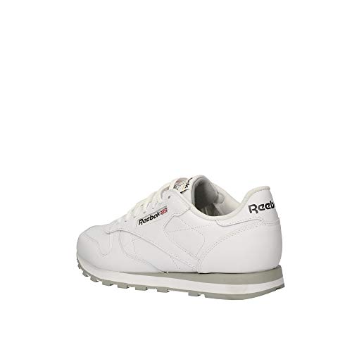 Reebok Classic Leather - Zapatillas de cuero para hombre, color blanco (int-white / lt. grey), talla 42