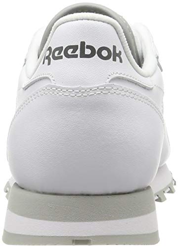 Reebok Classic Leather - Zapatillas de cuero para hombre, color blanco (int-white / lt. grey), talla 45
