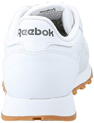 Reebok Classic Leather - Zapatillas de cuero para hombre, color blanco (white / gum 2), talla 40