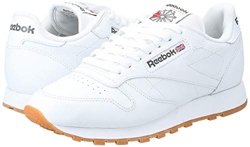 Reebok Classic Leather - Zapatillas de cuero para hombre, color blanco (white / gum 2), talla 40