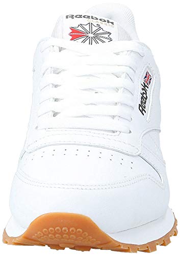 Reebok Classic Leather - Zapatillas de cuero para hombre, color blanco (white / gum 2), talla 40