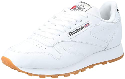 Reebok Classic Leather - Zapatillas de cuero para hombre, color blanco (white / gum 2), talla 40