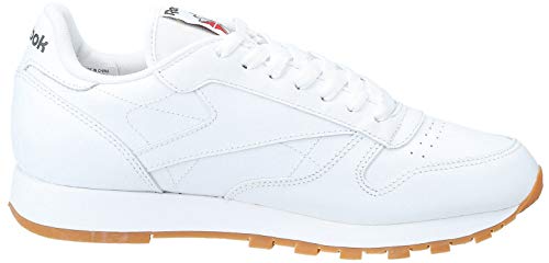 Reebok Classic Leather - Zapatillas de cuero para hombre, color blanco (white / gum 2), talla 41