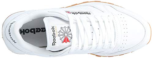 Reebok Classic Leather - Zapatillas de cuero para hombre, color blanco (white / gum 2), talla 41