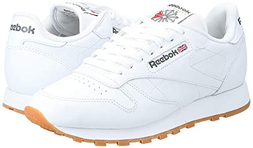 Reebok Classic Leather - Zapatillas de cuero para hombre, color blanco (white / gum 2), talla 42