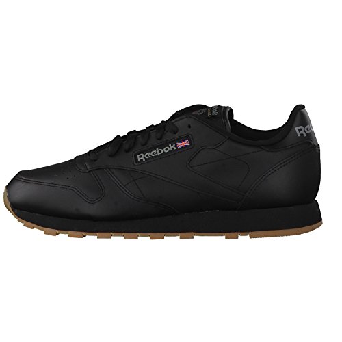 Reebok Classic Leather - Zapatillas de cuero para hombre, color negro (black / gum 2), talla 40