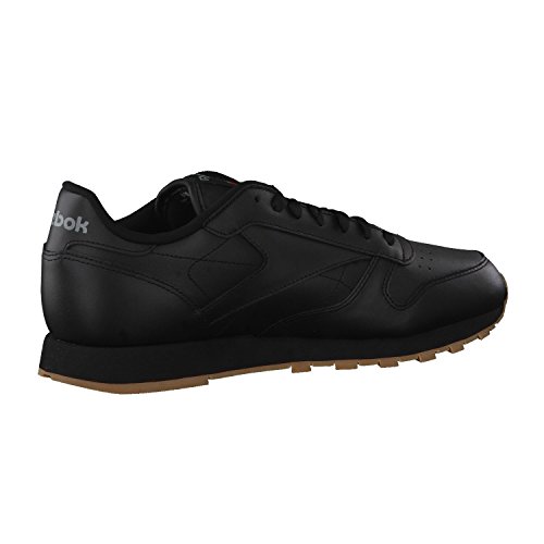 Reebok Classic Leather - Zapatillas de cuero para hombre, color negro (black / gum 2), talla 45.5