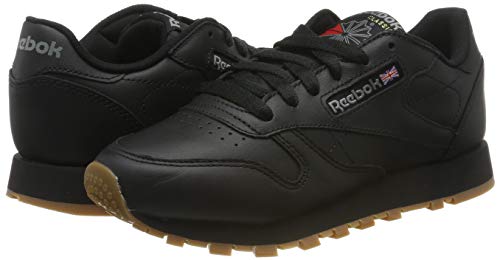 Reebok Classic Leather Zapatillas, Mujer, Negro (Int / Black / Gum), 38 EU