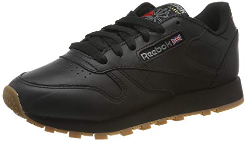 Reebok Classic Leather Zapatillas, Mujer, Negro (Int / Black / Gum), 39 EU