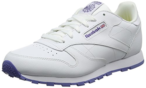 Reebok Classic Leather, Zapatillas Unisex Adulto, (Lurex-White/Lilac Shadow), 36.5 EU