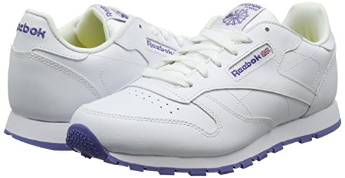 Reebok Classic Leather, Zapatillas Unisex Adulto, (Lurex-White/Lilac Shadow), 36.5 EU