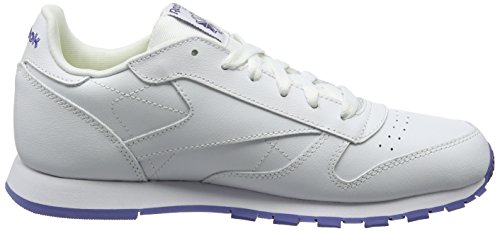 Reebok Classic Leather, Zapatillas Unisex niños, (Lurex-White/Lilac Shadow), 37 EU