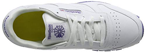 Reebok Classic Leather, Zapatillas Unisex niños, (Lurex-White/Lilac Shadow), 37 EU