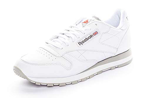 Reebok Classic Lthr 2214, Zapatillas de Trail Running para Hombre, Blanco (Intense White/Light Grey), 42.5 EU