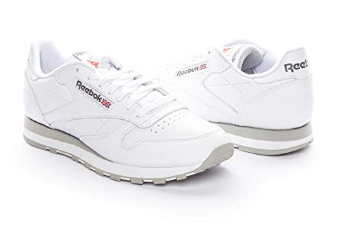 Reebok Classic Lthr 2214, Zapatillas de Trail Running para Hombre, Blanco (Intense White/Light Grey), 43 EU