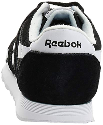 Reebok Classic Nylon Zapatilla de Running Hombre, Negro (Black / White), 44 EU