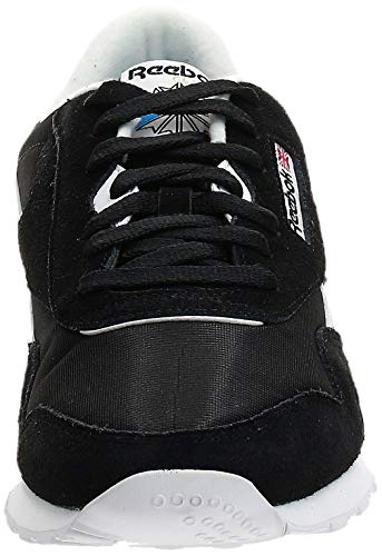 Reebok Classic Nylon Zapatilla de Running Hombre, Negro (Black / White), 44 EU