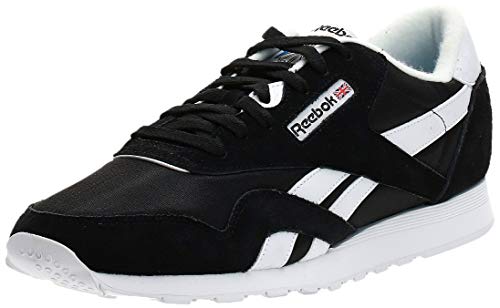 Reebok Classic Nylon Zapatilla de Running Hombre, Negro (Black / White), 44 EU