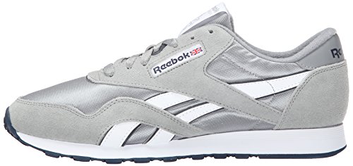 Reebok Classic Nylon - zapatilla deportiva de material sintético Unisex adulto, Grigio (Grau (Platinum/Jet Blue)), 42