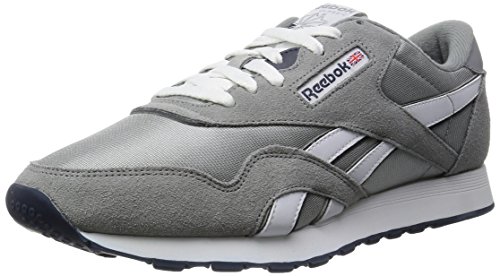 Reebok Classic Nylon - zapatilla deportiva de material sintético Unisex adulto, Grigio (Grau (Platinum/Jet Blue)), 42