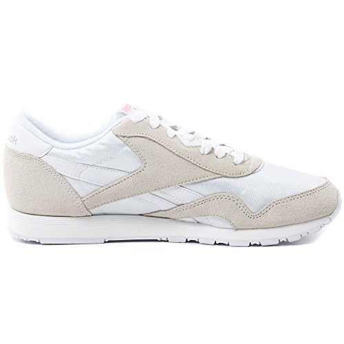 Reebok Classic Nylon Zapatillas, Mujer, Blanco (Blanco (White / Light Grey), 38.5 EU