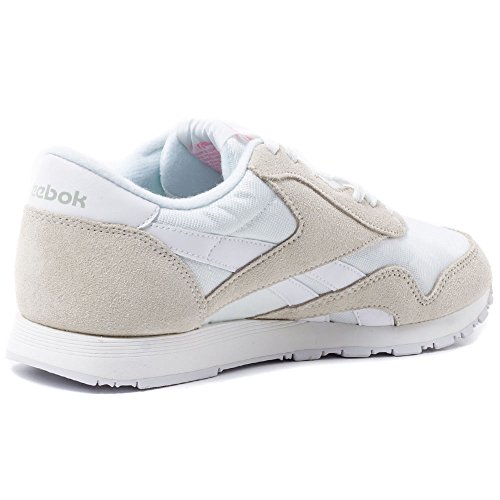 Reebok Classic Nylon Zapatillas, Mujer, Blanco (Blanco (White / Light Grey), 38.5 EU