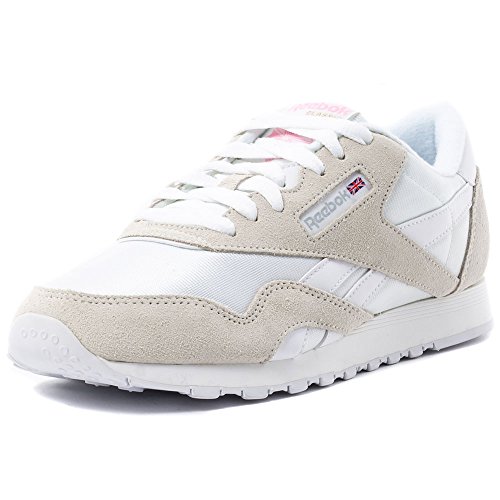 Reebok Classic Nylon Zapatillas, Mujer, Blanco (Blanco (White / Light Grey), 38.5 EU