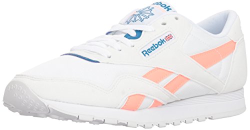 Reebok Classic Nylon, Zapatos para Senderismo para Mujer, Color Blanco Retro Digital Rosa, 35.5 EU