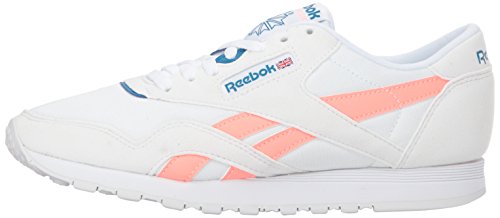 Reebok Classic Nylon, Zapatos para Senderismo para Mujer, Color Blanco Retro Digital Rosa, 35.5 EU