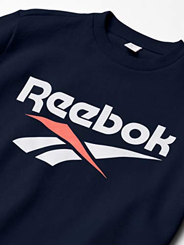 Reebok Classic Vector - Camiseta de Manga Larga para Hombre, Hombre, Sudadera de Cuello Redondo, GJZ78, Azul Marino, Medium