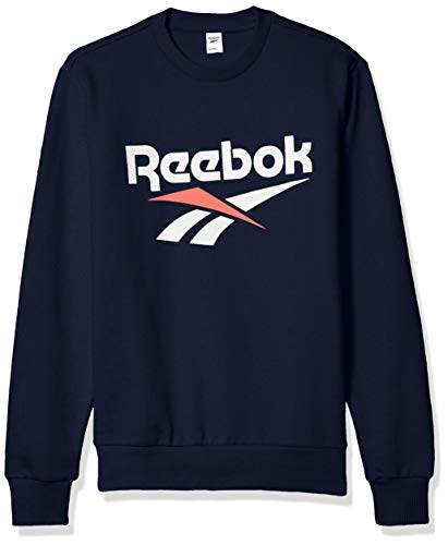 Reebok Classic Vector - Camiseta de Manga Larga para Hombre, Hombre, Sudadera de Cuello Redondo, GJZ78, Azul Marino, Medium