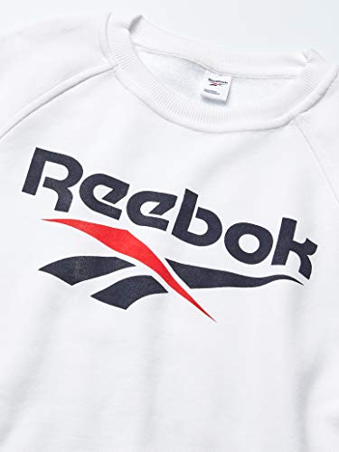 Reebok Classic Vector Crewneck Sudadera de Cuello Redondo, Blanco, Large para Mujer