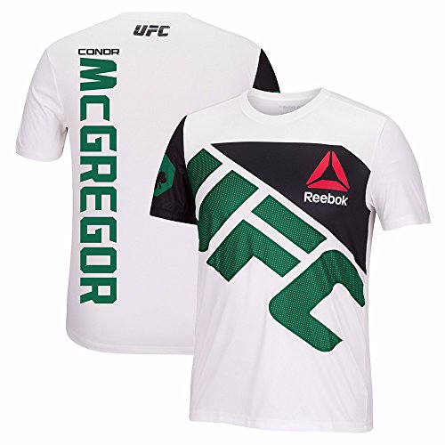 Reebok Conor McGregor UFC - Camiseta oficial para hombre (talla XL), color blanco y verde