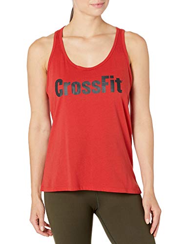 Reebok Crossfit - Camiseta para mujer - GJH43, Crossfit - playera sin mangas, L, Legacy Rojo