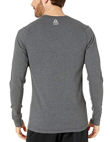 Reebok Crossfit - Camiseta térmica de Manga Larga para Hombre, Hombre, Manga Larga, EMU34, Gris Oscuro, Large