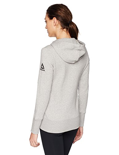 Reebok Crossfit Full Zip Hoodie Sudadera con Capucha, Mujer, Gris, XS