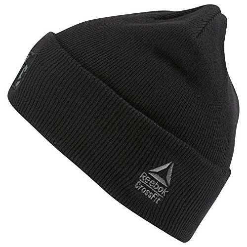 Reebok Crossfit Graphic Beanie Gorra Algodón - Gorros, Gorras, Sombreros y tocados (Adulto, Unisex, Gorra, Negro, Gorro, One Size)