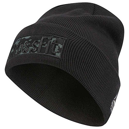 Reebok Crossfit Graphic Beanie Gorra Algodón - Gorros, Gorras, Sombreros y tocados (Adulto, Unisex, Gorra, Negro, Gorro, One Size)