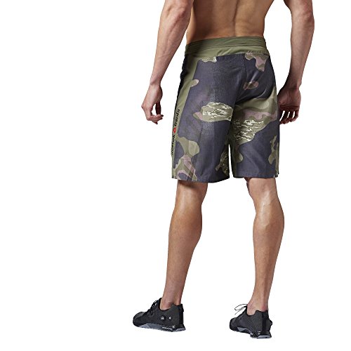 Reebok Crossfit Hombre Super Nasty Tactical Camo Surfer/Tarjeta de Pantalones Cortos, Canopy Green, 52 Pulgadas, ai1496