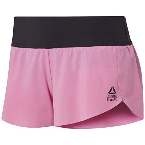 Reebok Crossfit Knit Woven SRT Pantalón Corto, Mujer, Rosa (Posh Pink), XS