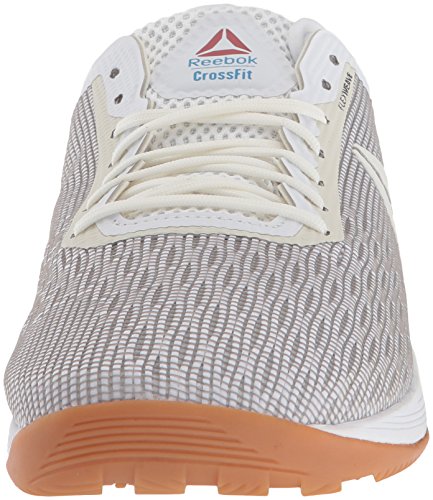 Reebok Crossfit Nano 8.0 Flexweave - Zapatillas de crossfit para hombre, Blanco (Blanco/Blanco Clásico/Excelente Rojo/Azul/Gum), 39.5 EU