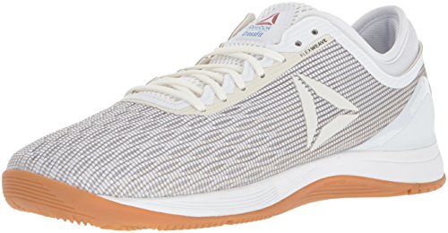 Reebok Crossfit Nano 8.0 Flexweave - Zapatillas de crossfit para hombre, Blanco (Blanco/Blanco Clásico/Excelente Rojo/Azul/Gum), 39.5 EU