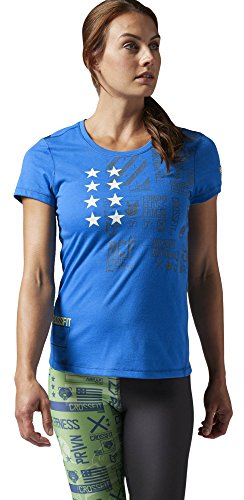 Reebok Crossfit Performance Blend Graphic – Camiseta, Blue Deportes, XL, ai1305