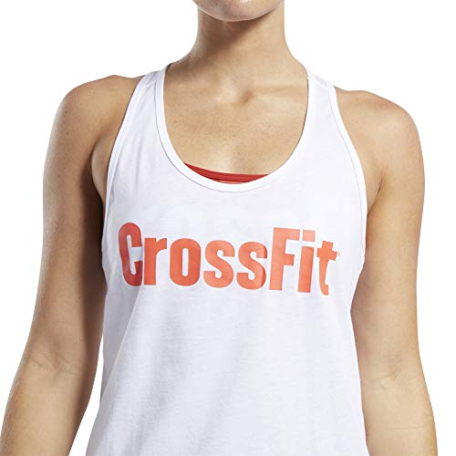 Reebok Crossfit Read Tank Camiseta Sin Mangas, Mujer, White, XS